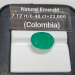 6.48 Carat Green Emerald – Oval Mixed Cut