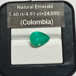 4.91C Natural Emerald – Pear Mixed Cut