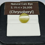 Cat’s Eye 5.19 Ratti | Oval Mixed Cut | Natural Yellow Chrysoberyl