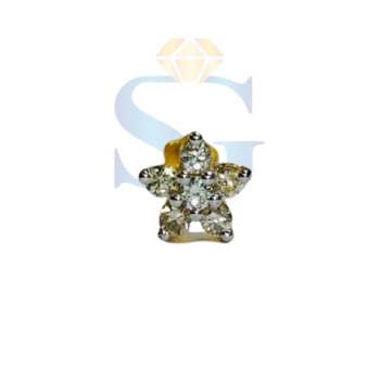 Yellow gold nose pin
