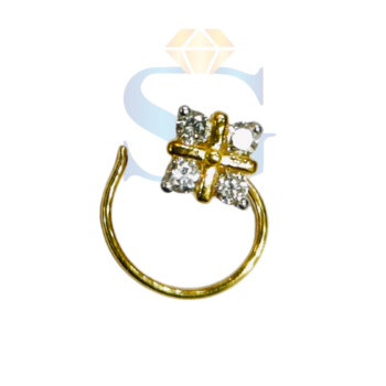 Yellow gold nose pin